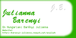 julianna barenyi business card